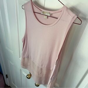Michael Kors Light Pink Layered Tank Top